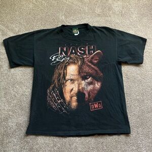 VTG 90’s WCW Kevin Nash NWO WolfPac Black Tee